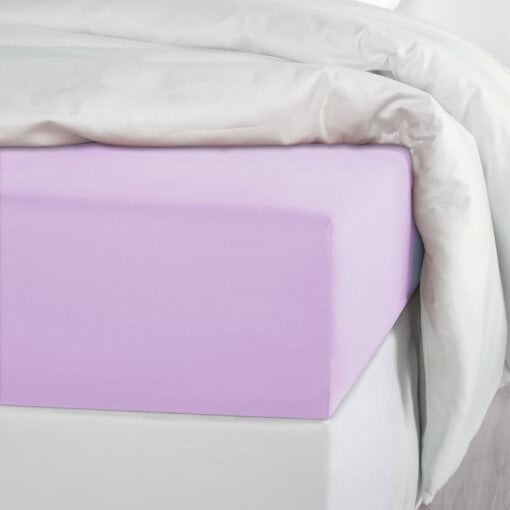 De Witte Lietaer hoeslaken Olivia lila  (uni) 200TC, vanaf