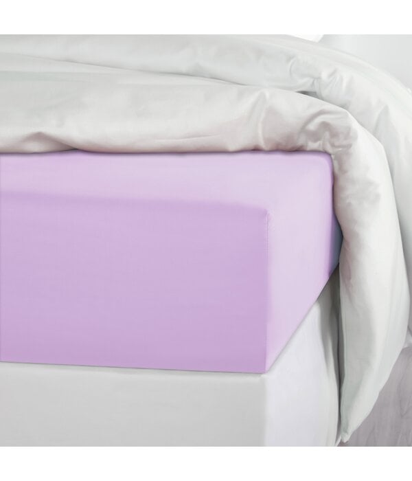 De Witte Lietaer hoeslaken Olivia lila (uni) 200TC