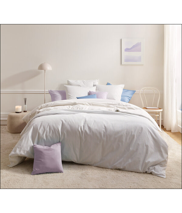 De Witte Lietaer dekbedovertrekset Lola sky blue lila 180TC