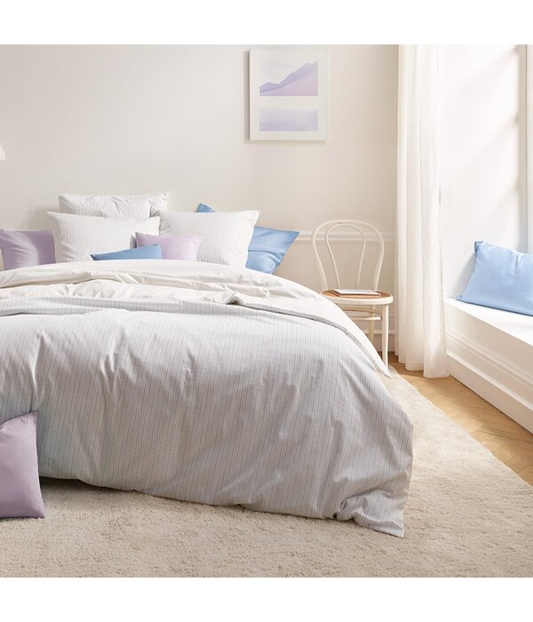 De Witte Lietaer dekbedovertrekset Lola sky blue lila 180TC
