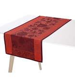 Le Jacquard Français rode luxe tafelloper 55x200 cm, Ottomane burgundy