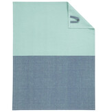 Cawö theedoek halflinnen Cuisine Duo 535, mint/blauw (014), 50x70 cm