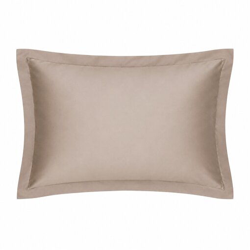 Bonnanotte taupe kussenslopen 60x70 cm York aarde, katoen satijn 300TC