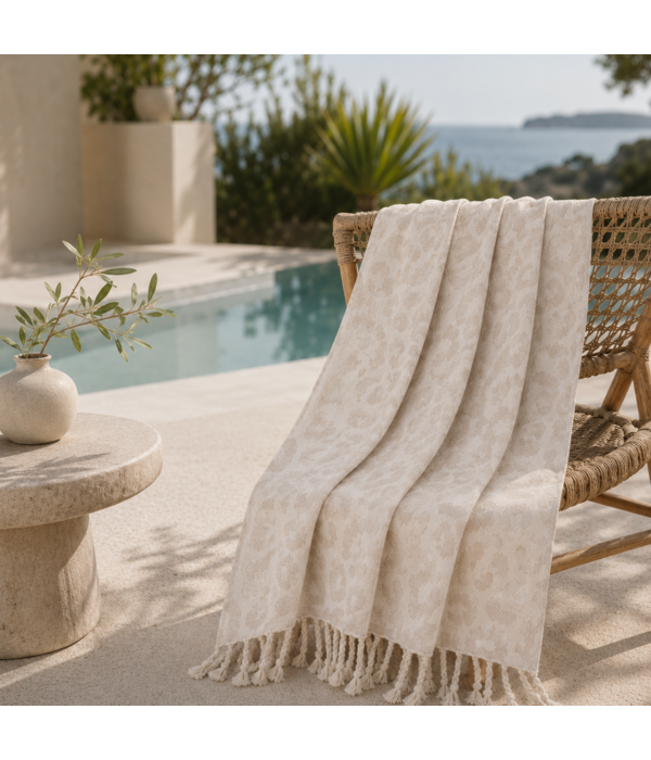 Lantara beige hamamdoek Panter
