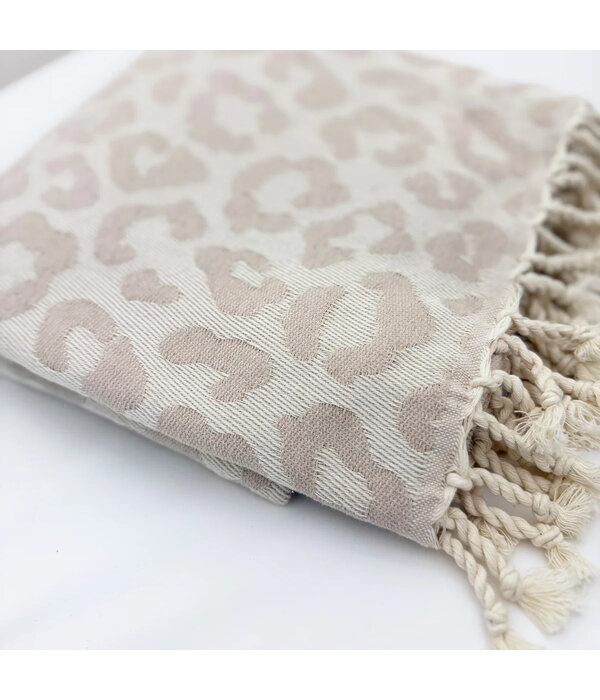Lantara beige hamamdoek Panter