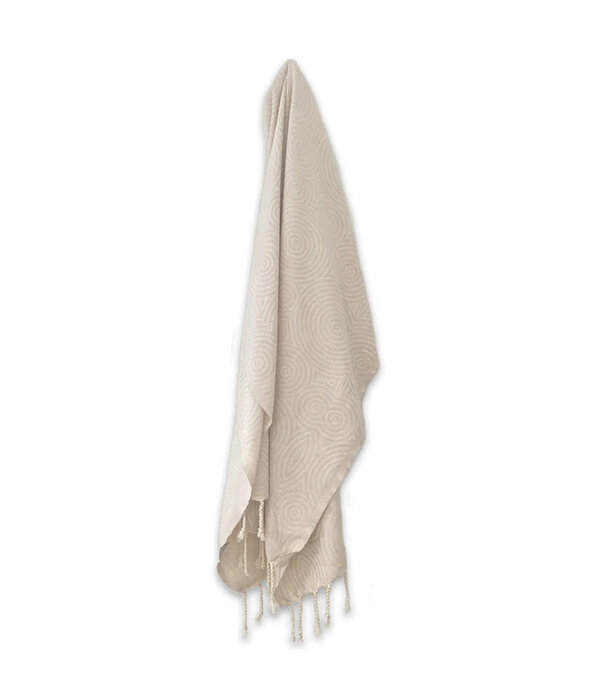 Lantara beige hamamdoek Cirkels