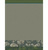 Le Jacquard Français wafel keukenhanddoek Dans les Bois green