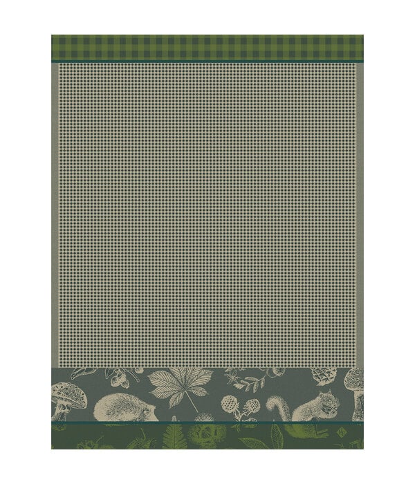 Le Jacquard Français wafel keukenhanddoek Dans les Bois green