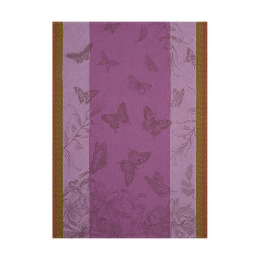 Le Jacquard Français theedoek Jardin des papillons iris