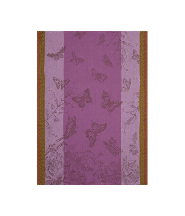 Le Jacquard Français theedoek Jardin des papillons iris