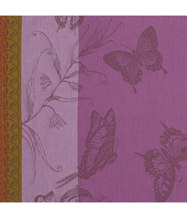 Le Jacquard Français theedoek Jardin des papillons iris