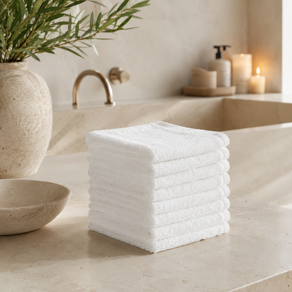 witte waslapjes 30x30 cm Lifestyle white, uni 7007 (600)
