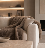 Bonnanotte luxe fluffy plaid Lune taupe