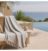 Lantara beige grijze hamamdoek Cirkels grey