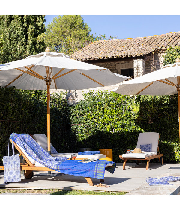 Le Jacquard Français Strandlaken Palmeraie blue