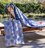 Le Jacquard Français Strandlaken Palmeraie blue
