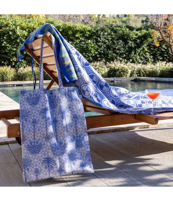 Le Jacquard Français Strandlaken Palmeraie blue