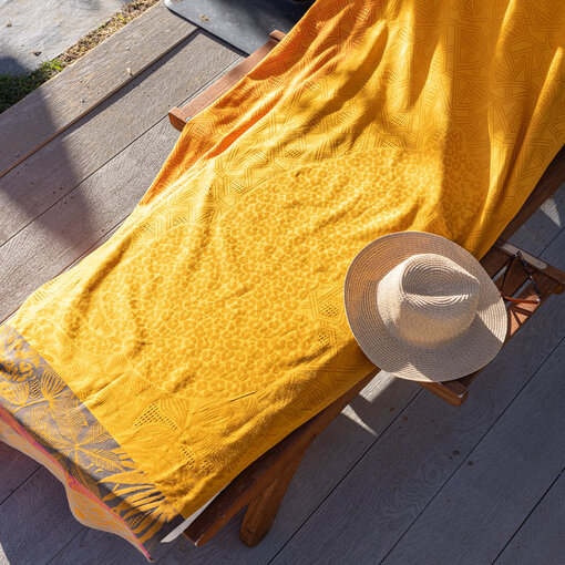 Le Jacquard Français strandlaken Carioca yellow