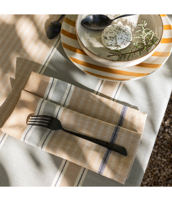 Le Jacquard Français tafellinnen Dune beige