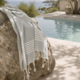 hamamdoek Provence light grey 100x200 cm