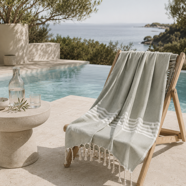 hamamdoek Provence celadon groen 100x200 cm