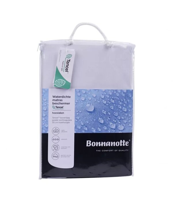Bonnanotte matrasbeschermer met Tencel voor topmatras, koel, waterdicht en ademend