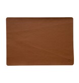 lederlook placemats cognac 33x46 cm, set van 6