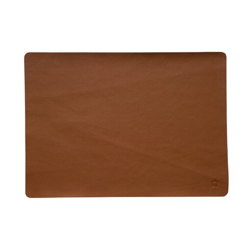 lederlook placemats cognac 33x46 cm, set van 6