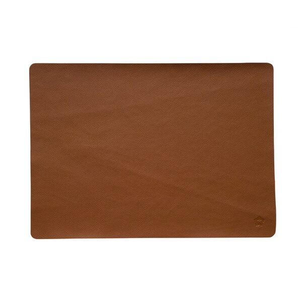 lederlook placemats cognac 33x46 cm, set van 6