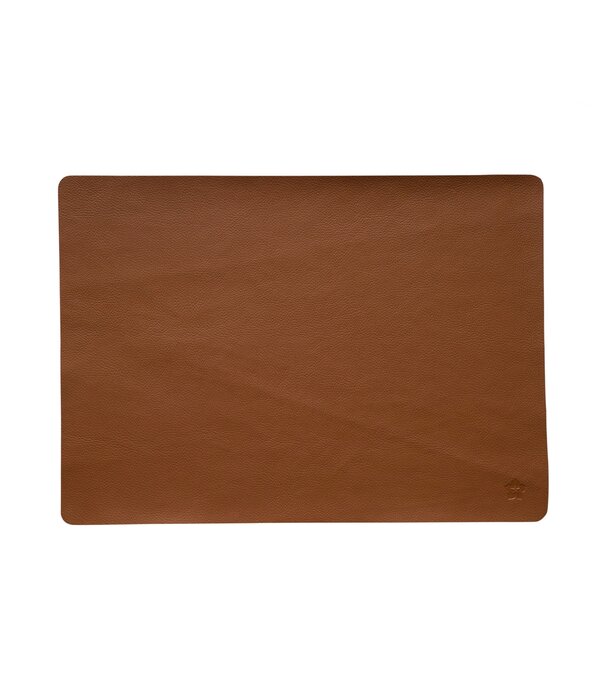 lederlook placemats cognac 33x46 cm, set van 6