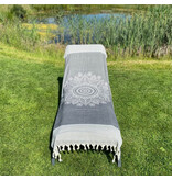 Fashion4Wellness Hamamdoek Boho Black beauty - 95x200 cm