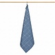 grijsblauwe theedoek Check XL, grote ruit, 65x65 cm