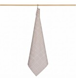 Jorzolino zand theedoek Check XL, grote ruit, 65x65 cm
