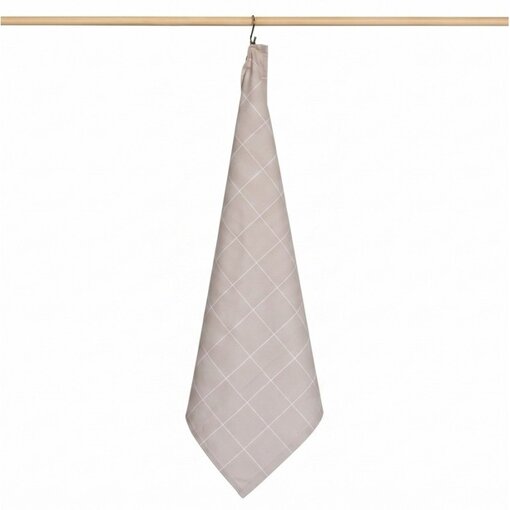 Jorzolino zand theedoek Check XL, grote ruit, 65x65 cm