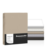 Bonnanotte taupe strijkvrij jersey hoeslakens met elastan (260 gr/m²)