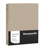 Bonnanotte taupe strijkvrij jersey hoeslakens met elastan (260 gr/m²)