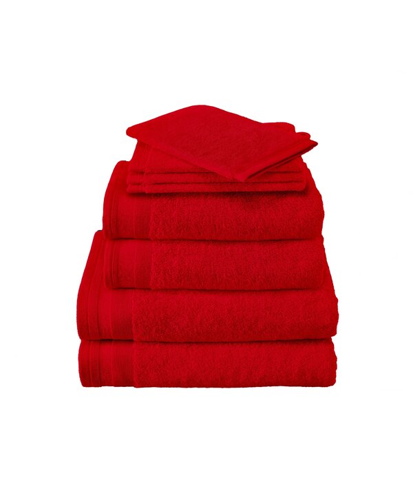 De Witte Lietaer rode handdoekenlijn Excellence scarlett red