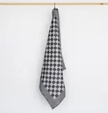 Jorzolino zwarte theedoek Check BBQ, kleine ruit, 65x65 cm