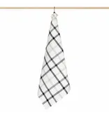 Jorzolino 3-Color Check theedoek grijs/zwart/zand 65x65 cm