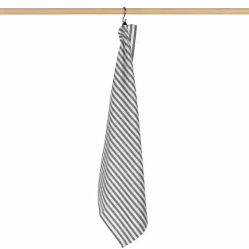 Jorzolino Jorzolino theedoek Stripe grijs 65x65 cm