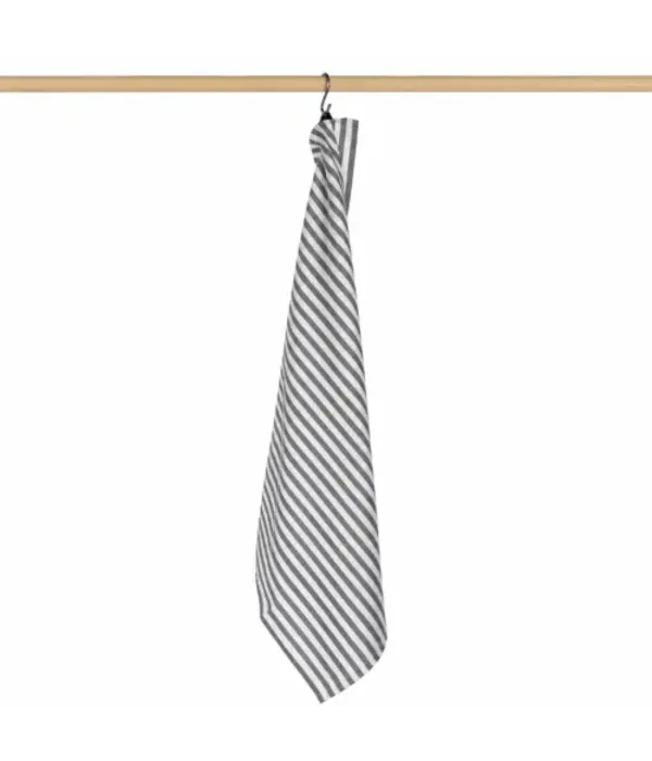 Jorzolino Jorzolino theedoek Stripe grijs 65x65 cm