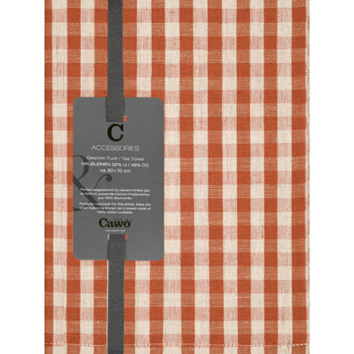 Cawö theedoek halflinnen Cuisine 538, kupfer (30), 50x70 cm