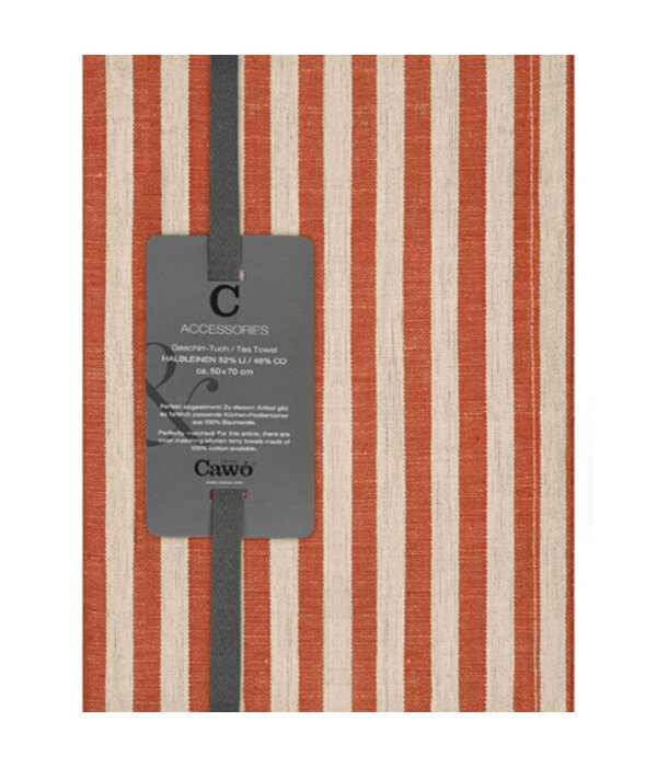 Cawö theedoek halflinnen Cuisine 537, kupfer (30), 50x70 cm