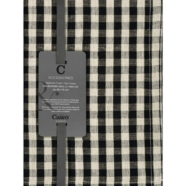 theedoek halflinnen Cuisine 538, schwarz (93), 50x70 cm