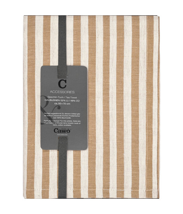 Cawö theedoek halflinnen Cuisine 537, natur (33), 50x70 cm