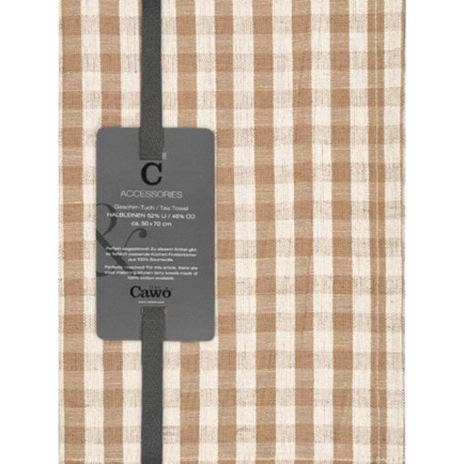Cawö theedoek halflinnen Cuisine 538, natur (33), 50x70 cm