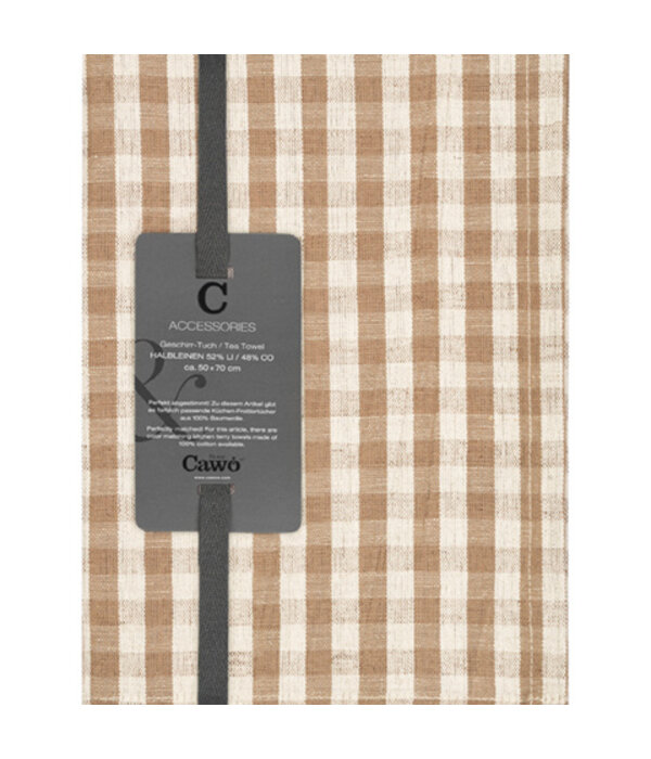Cawö theedoek halflinnen Cuisine 538, natur (33), 50x70 cm