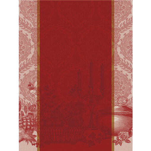 Le Jacquard Français rode theedoek Festin red
