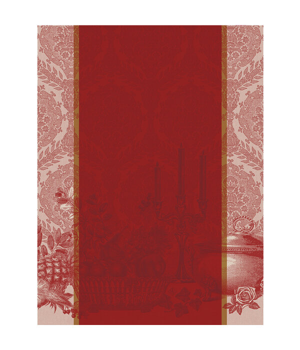 Le Jacquard Français rode theedoek Festin red