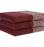 Cawö burgundy handdoekenlijn Two-Tone 590, bordeaux (23)